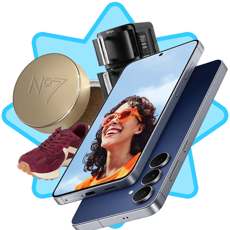 Black Friday image of mobile phone and other products