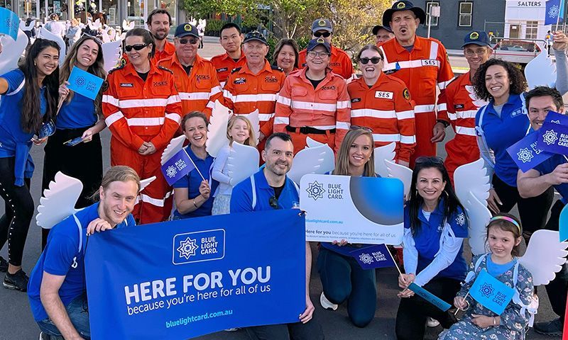 SES with Blue Light Card at Angels in our Town event