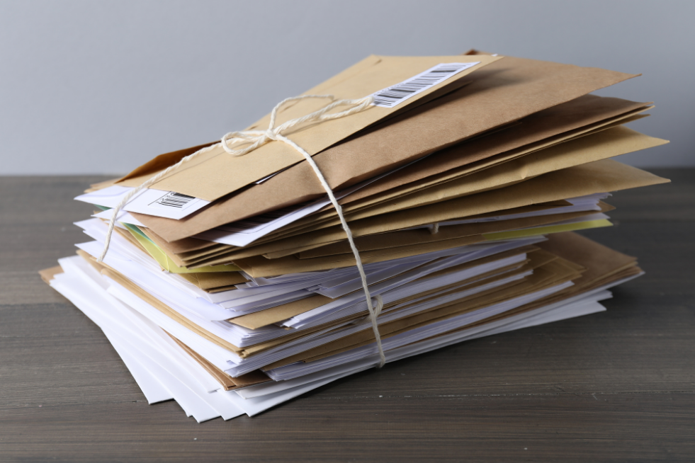Large pile of letters