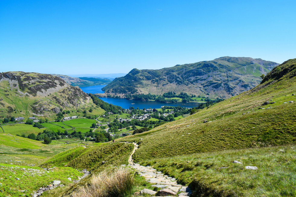 Lake District valleys, mountains, lakes and a town