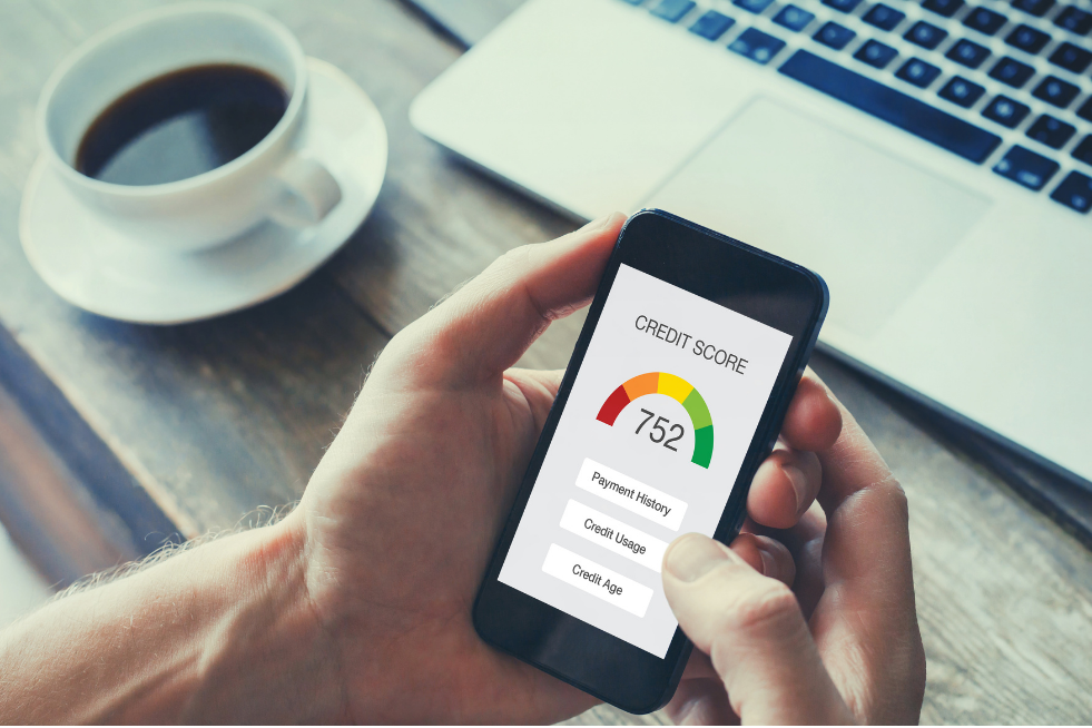 Credit score on a phone