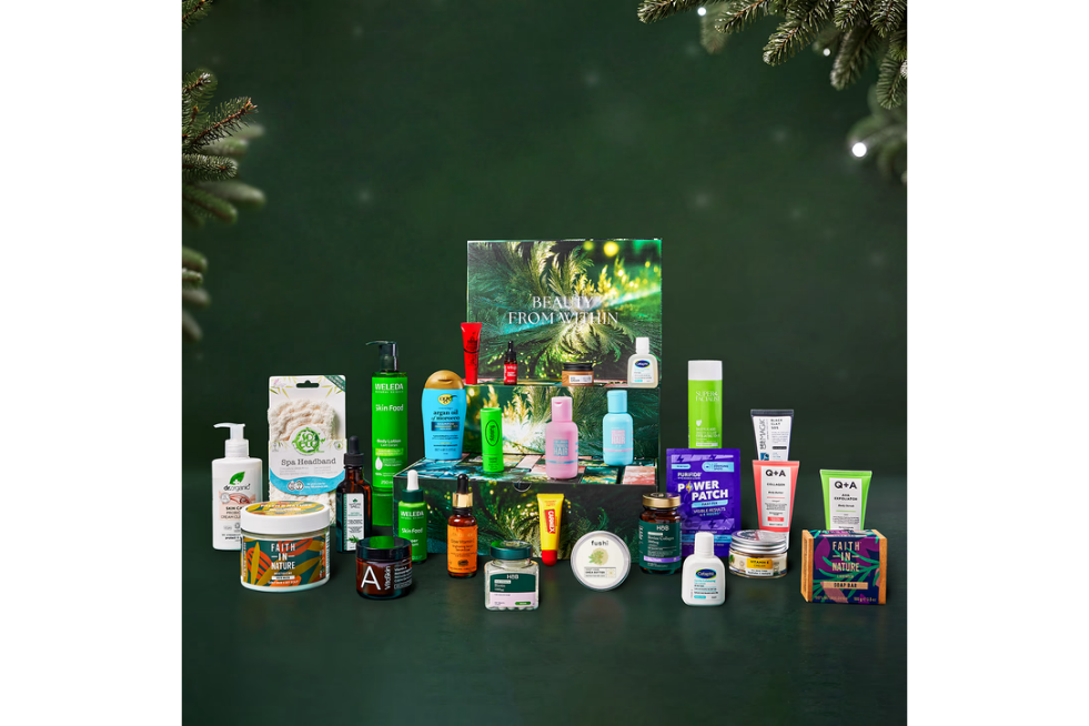 A range of beauty products from an advent calendar