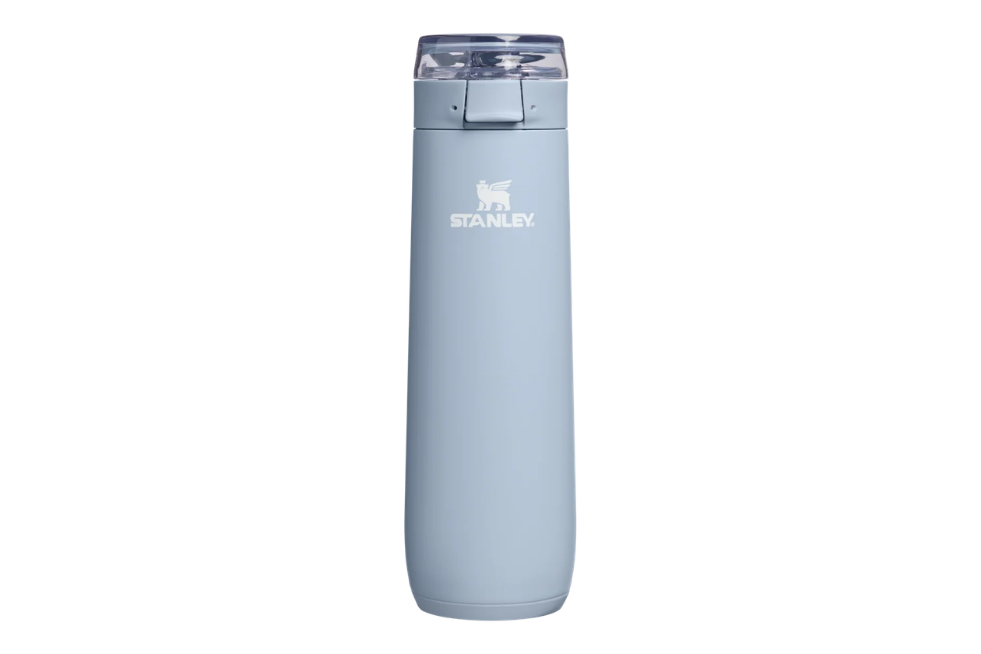 Stanley water bottle in pale blue