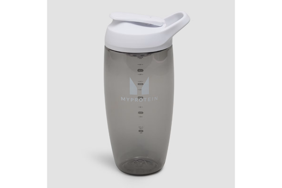 A shaker bottle from Myprotein