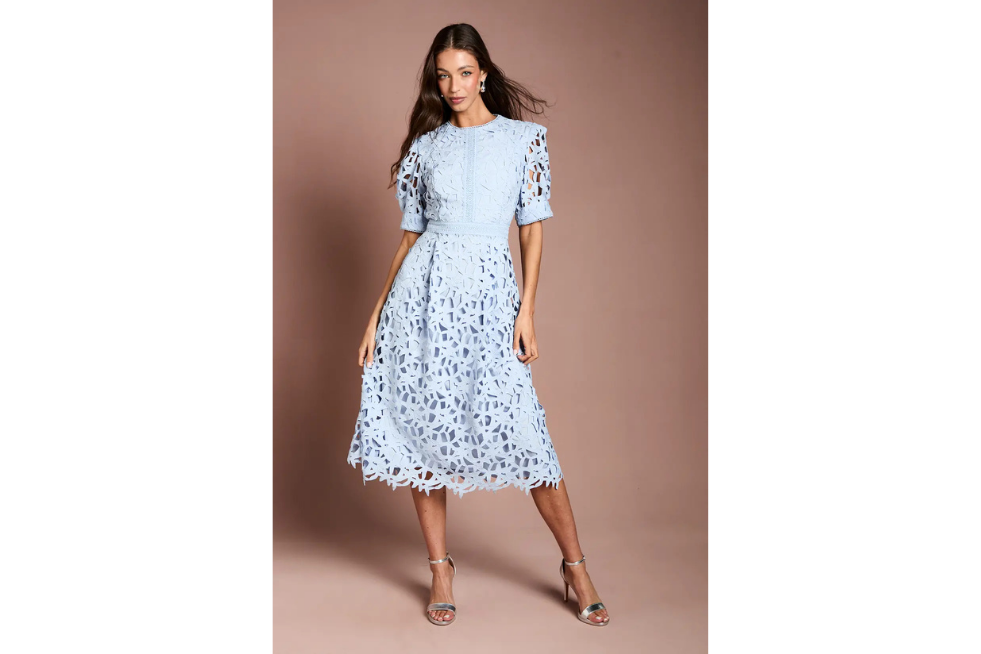 Pale blue midi dress