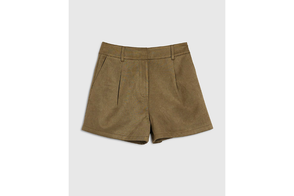 Tailored suede shorts