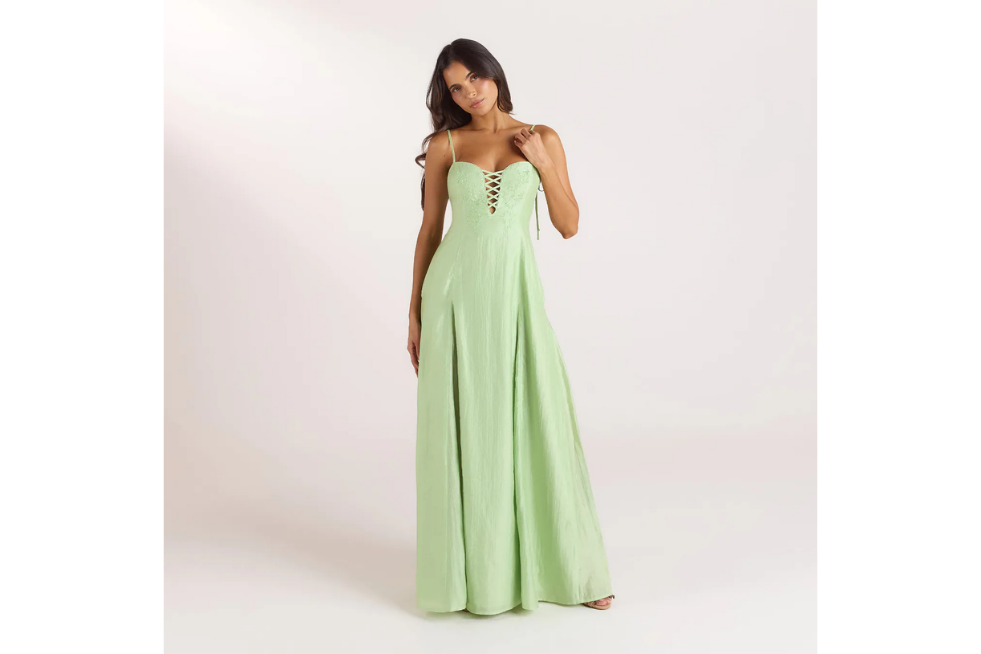 Green maxi dress