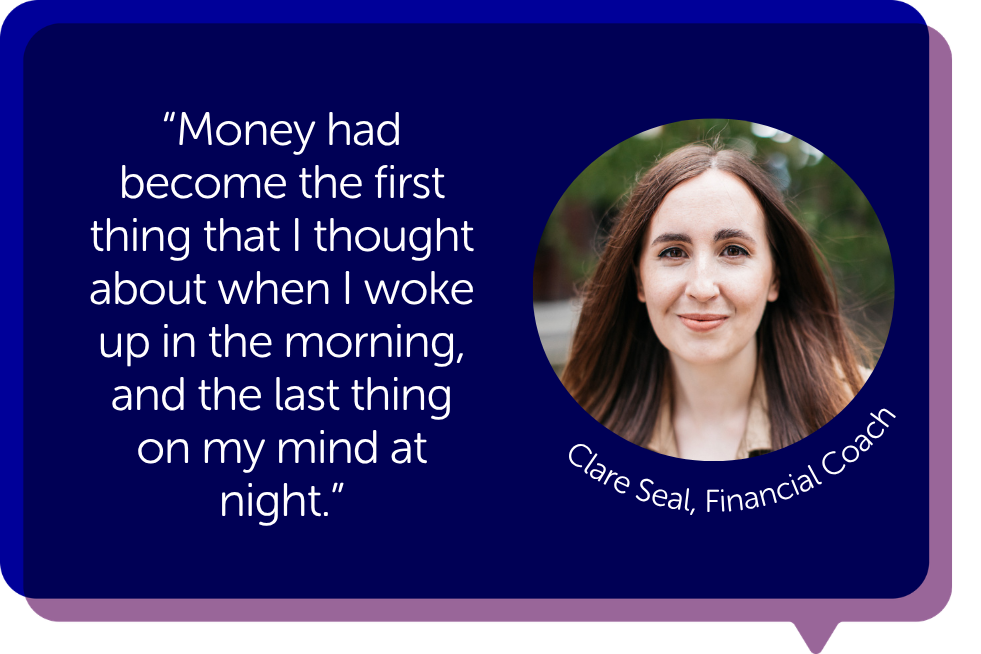 Pull quote with headshot of Clare
