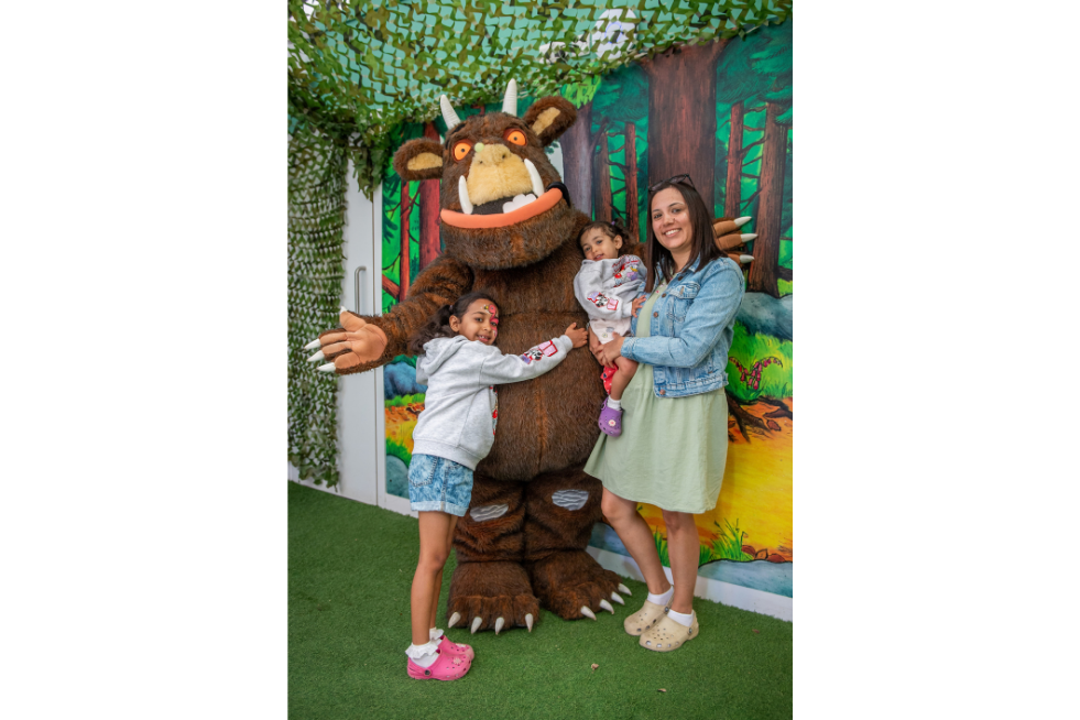 Blue Light Card members pose with the Gruffalo