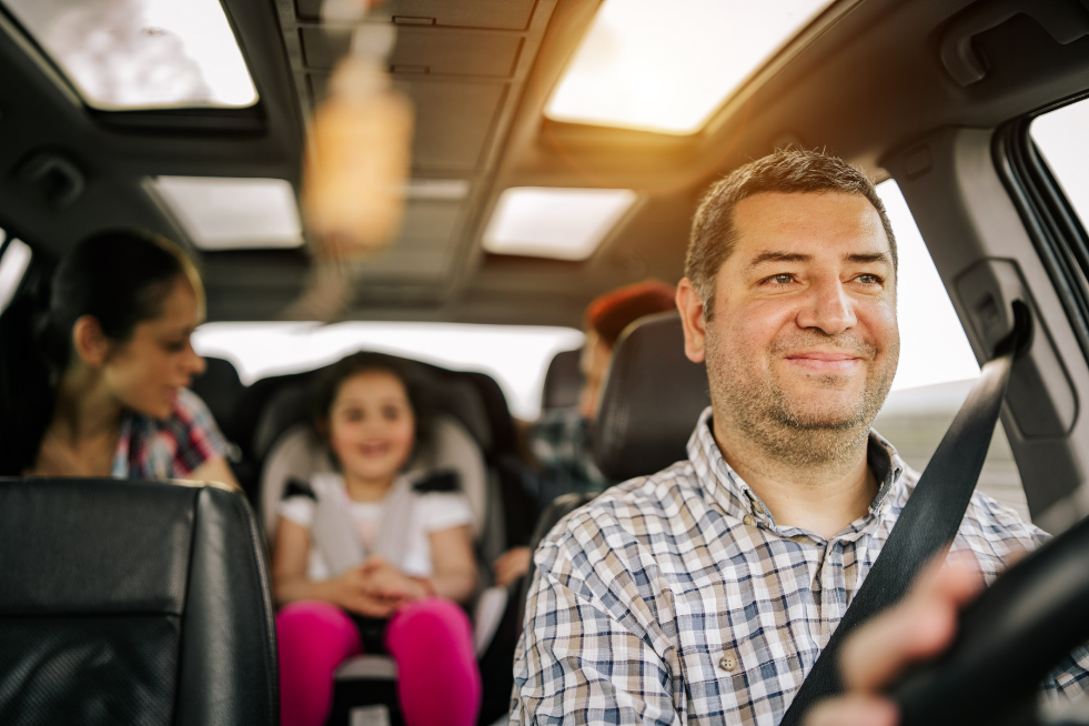 Family in a car 