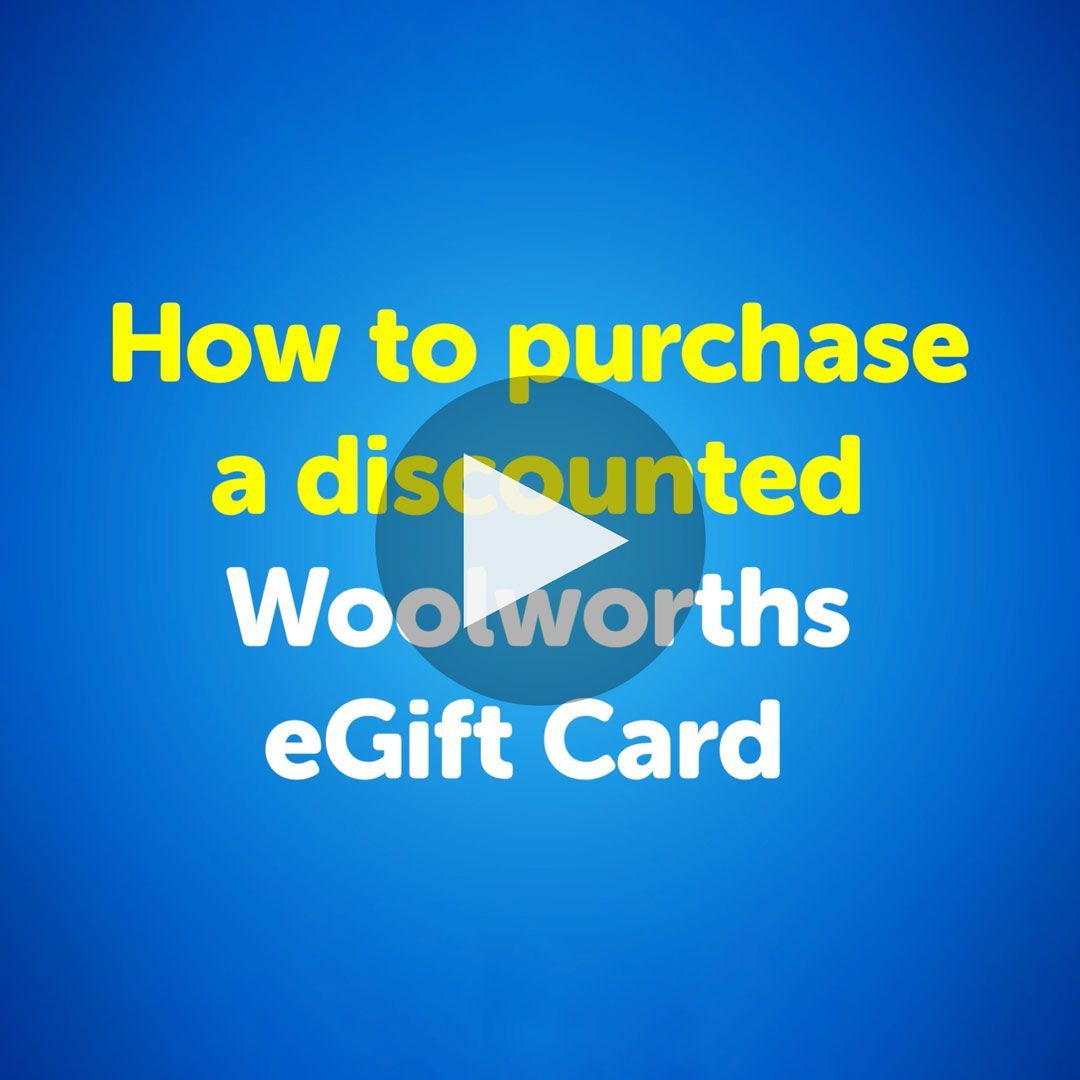 How to purchase a discounted Woolworths eGift Card