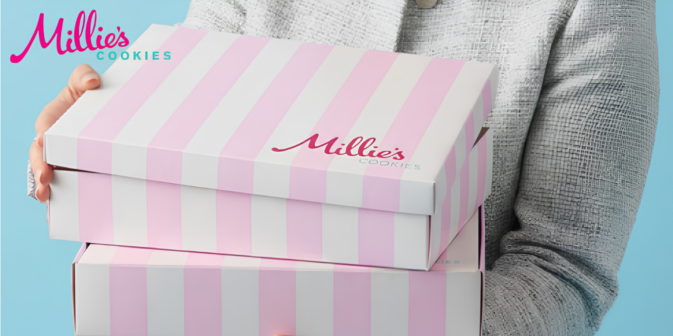 Millie's Cookies discount code banner image