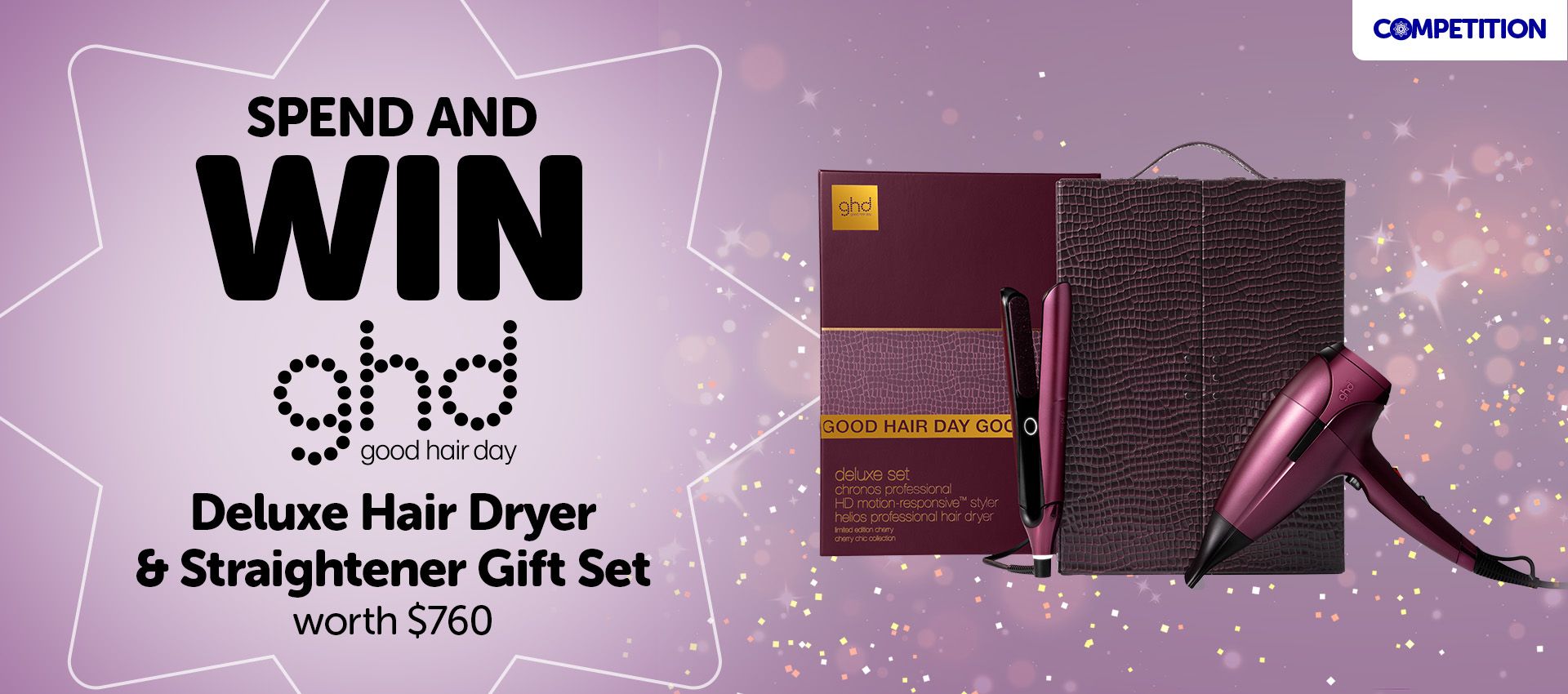 IMAGE: Spend and Win GHD Deluxe Hair Dryer & Straightener Gift Set Worth $760