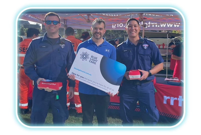 Blue Light Card team with paramedics