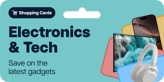 Electronics and tech shopping cards