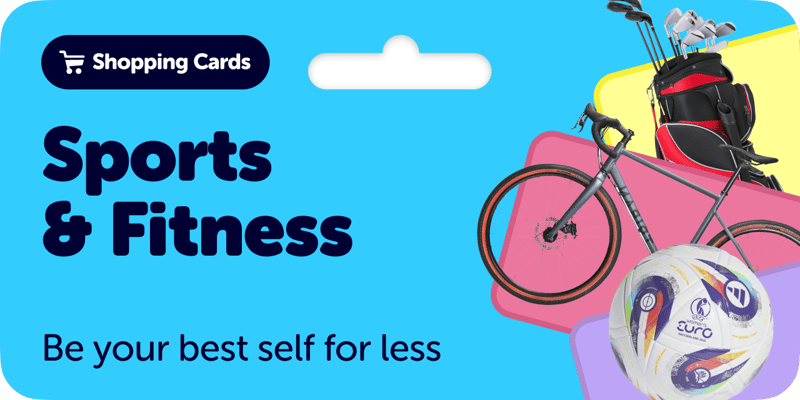 Sports and fitness shopping cards