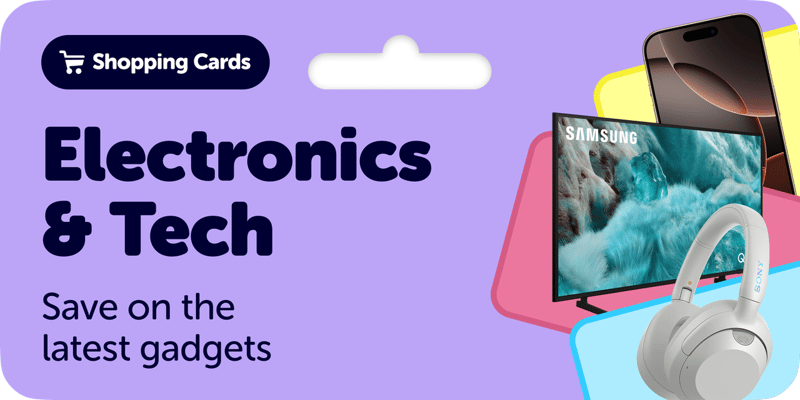 Electronics and tech shopping cards