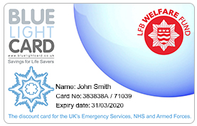 London Fire Brigade Welfare Fund Blue Light Card